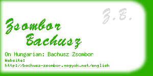 zsombor bachusz business card